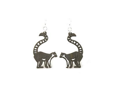 Ring-tailed Lemur Earrings # 1274