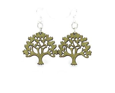 Oak tree earrings