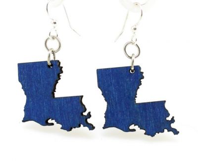 Louisiana State EARRINGS - S018 Wholesale Custom 5 pairs