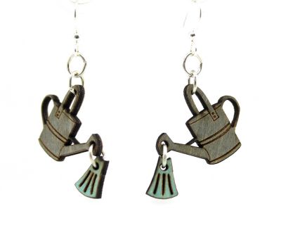 water can wood earrings