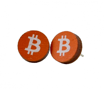 Bitcoin Stud EARRINGS #3079