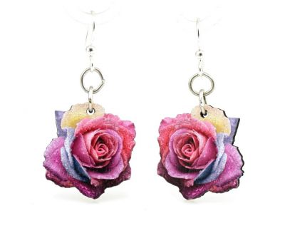 Multi-Color Rose Blossom EARRINGS #161