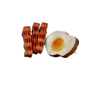 Eggs & Bacon Stud EARRINGS #3105