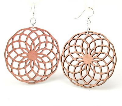 pink circumscribe circle earrings