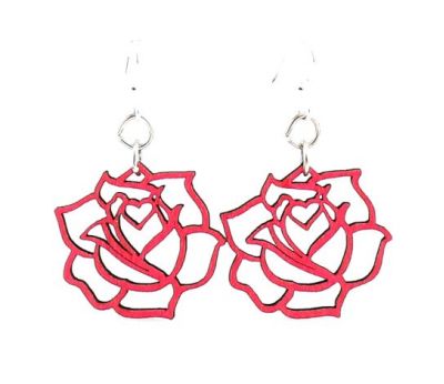 small rose earrings