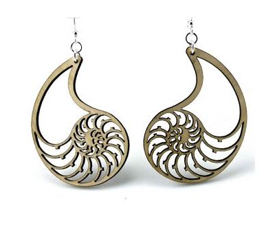 Nautilus Shell EARRINGS # 1161