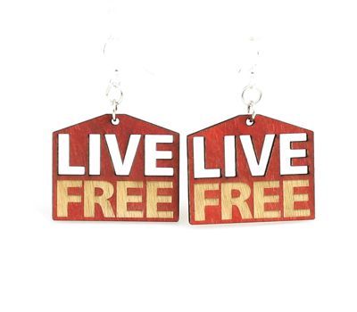 live free wood earrings