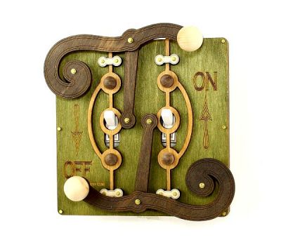 Double Fulcrum Switch Plate 8006B Green