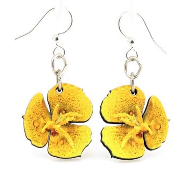 sego lily blossom wood earrings