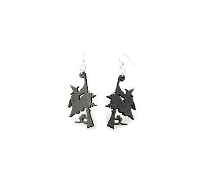 Witch On Broomstick EARRINGS # 1227