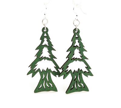 kelly green pine tree earrings