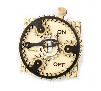 Single Planetary Switch Plate 8002F Natural Wood