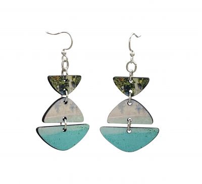 Stacked Beach Stone EARRINGS #1637