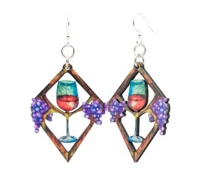 Heart in Wine EARRINGS #1624