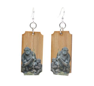 Gorilla Bamboo EarrINgs #904