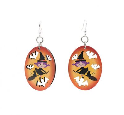 Flying Witch Earrings #1647