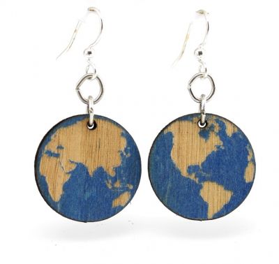 Earth wood earrings