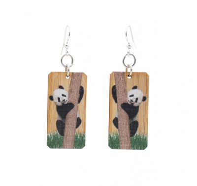 Panda Bamboo EarrINgs #902