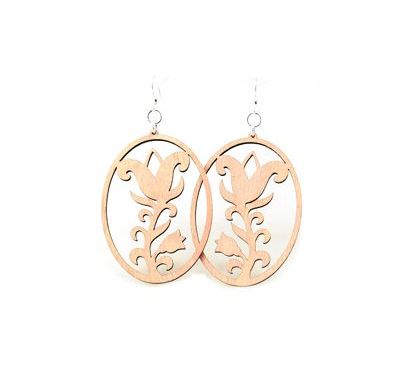 FLOWER Oval Earrings # 1182