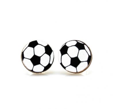 SOCCER Ball Stud Earrings #3067