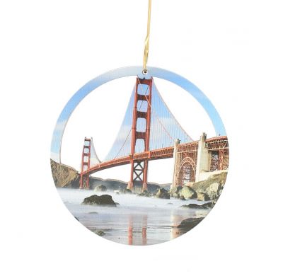 Golden Gate Bridge Wood Ornament