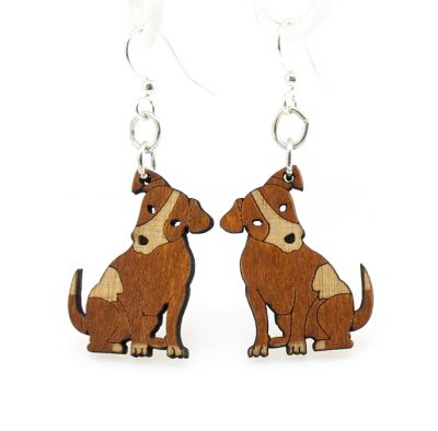 Cinnamon Puppy Wood Earrings