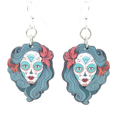 la calavera catrina wood earrings