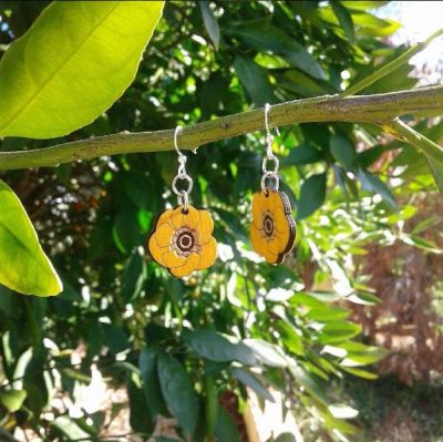 Earrings shown in sunrise