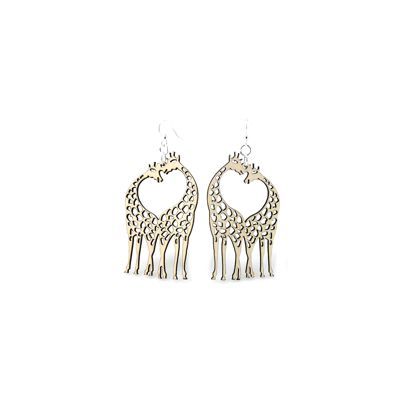 GIRAFFE Heart Earrings # 1069