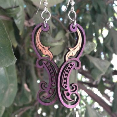 Earrings shown in color Purple