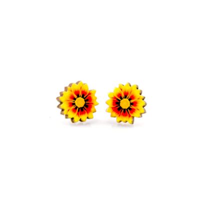 Fire Wheel Flower STUDs #3023