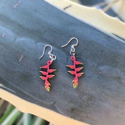 Lifestyle photo - Heliconia Rostrata earrings