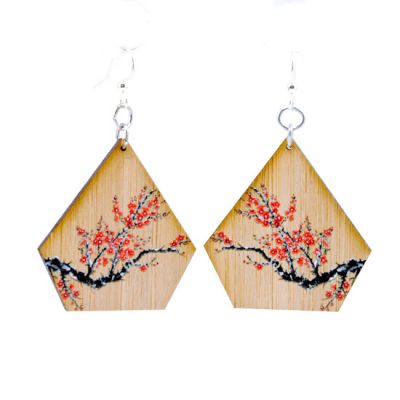 Cherry Blossom Bamboo EARRINGS #976