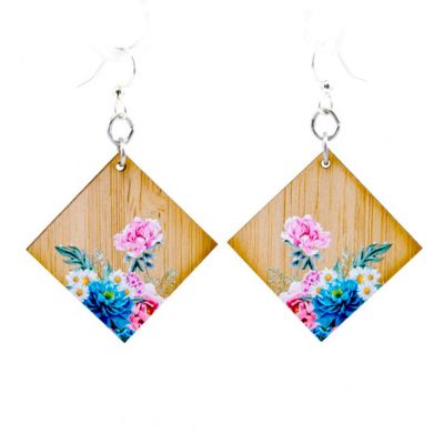 Floral Artistry Bamboo EARRINGS #978