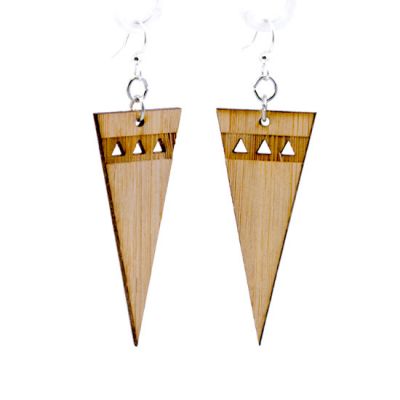 991 pointed edge bamboo earrings