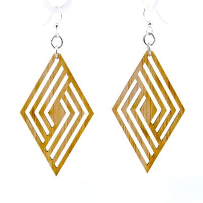 Rhombus Bamboo EarrINgs #992