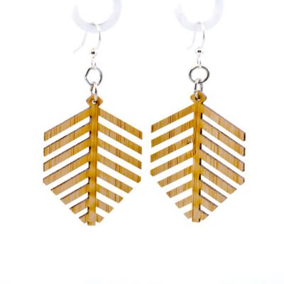997 modern leaf bamboo earrings