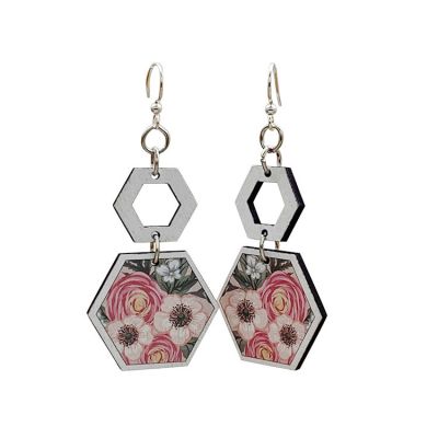 Botanical Hexagon EARRINGS #1683