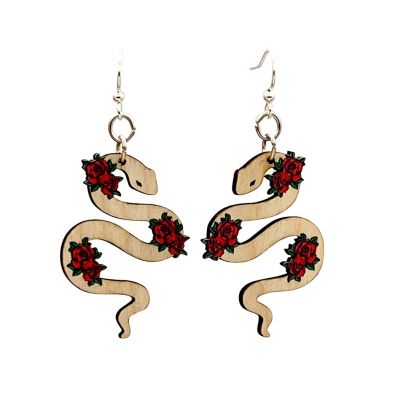 Snake and Rose EARRINGS #T061