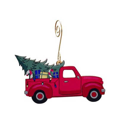 CHRISTMAS Tree and Truck Ornament #T066