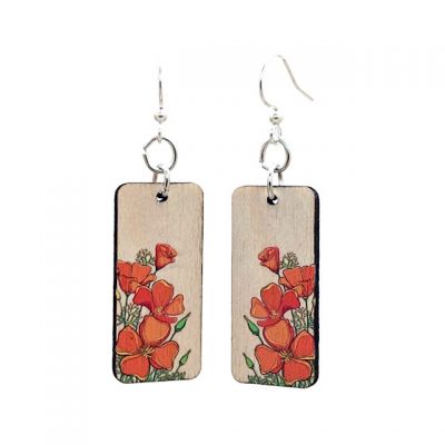 California Poppy Earrings #197