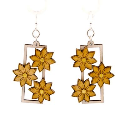 Pedal Pusher FLOWER Gear Earrings #5010D