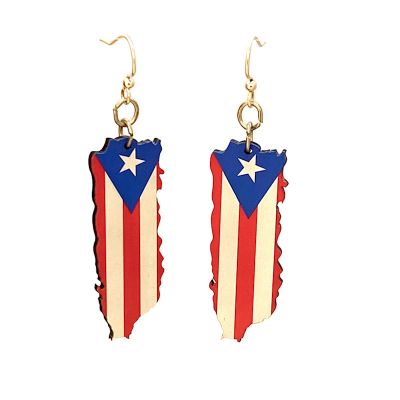 Puerto Rican FLAG Earrings #S071