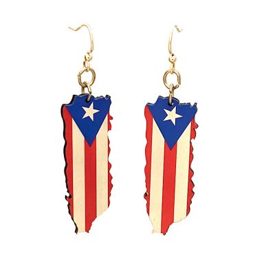 Puerto Rican Flag Earrings #S071