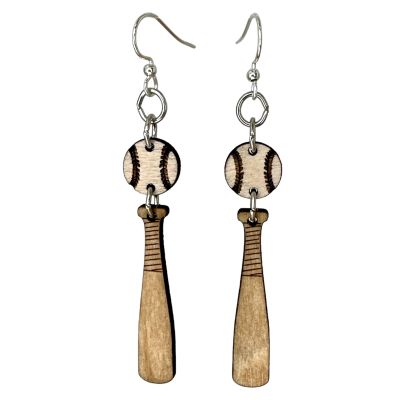 BASEBALL Bat Earrings # 1326