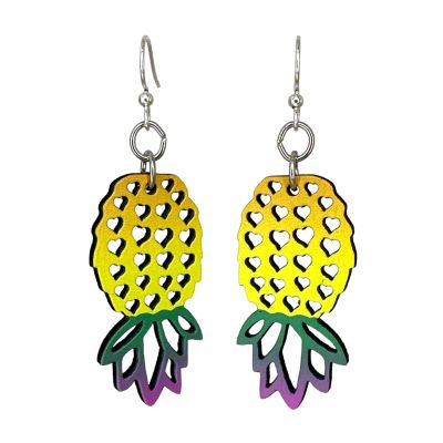 Upside-Down Pineapple Love EARRINGS #1537