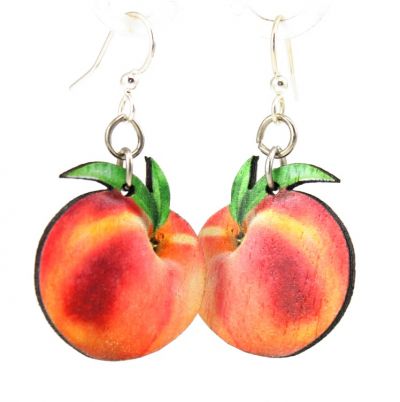 well arent you a peach wood earrings