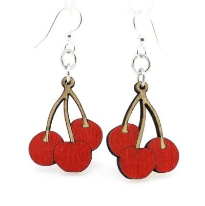 Cherry wood earrings