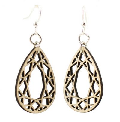 Tear Drop Wood Earrings #1605