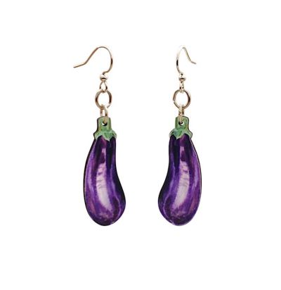 Eggplant EARRINGS #T162